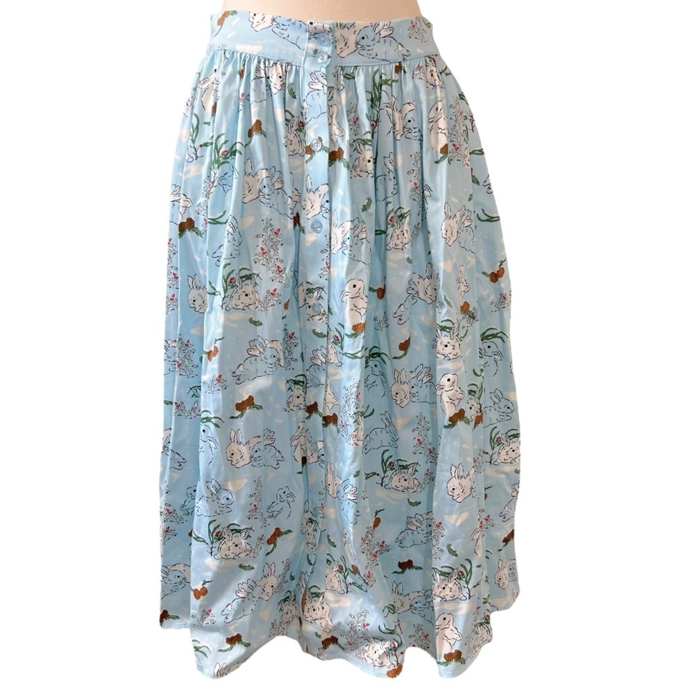 Collectif Mariana Snowy Rabbit Swing Skirt
